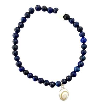 Bracelet Élastique Lapis Lazuli Et Œil De Sainte Lucie