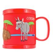 Mug plastique rouge Corsica  ne et sanglier