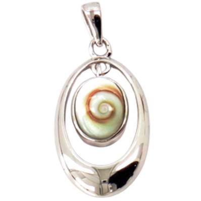 Pendentif Ovale Argent Œil De Sainte Lucie Suspendu