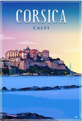 Carte postale Corsica – Calvi 12×17 cm