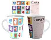 Mug Corsica multicolore  Tte de Maure et carte de lle