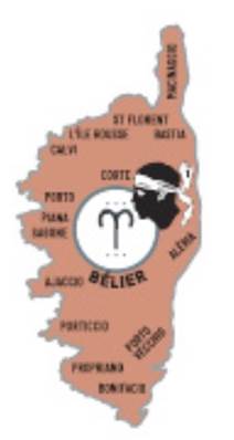 Magnet métal Île de Corse – Bélier