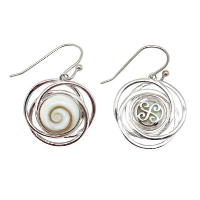 Boucles D’oreilles Œil De Sainte Lucie En Spirale Argent