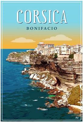 Carte postale Corsica – Bonifacio jour 12×17 cm