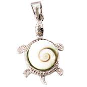 Pendentif Tortue Argent Et il De Sainte Lucie