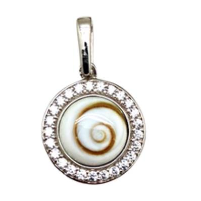 Pendentif Cercle Zircon Œil De Sainte Lucie Argent 925