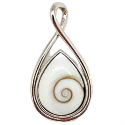 Pendentif Goutte Torsadée Œil De Sainte Lucie Argent 925
