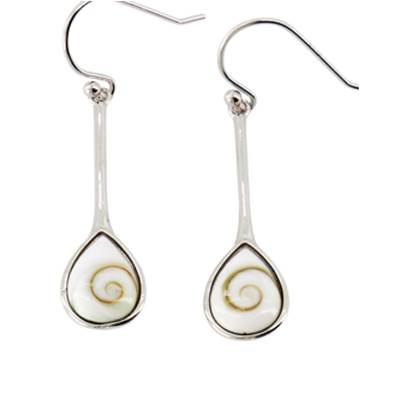 Boucles D’oreilles Longues Œil De Sainte Lucie Argent