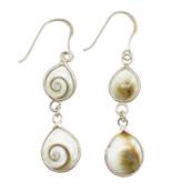 Boucles DOreilles Pendantes Doubles Gouttes il De Sainte Lucie Argent 925