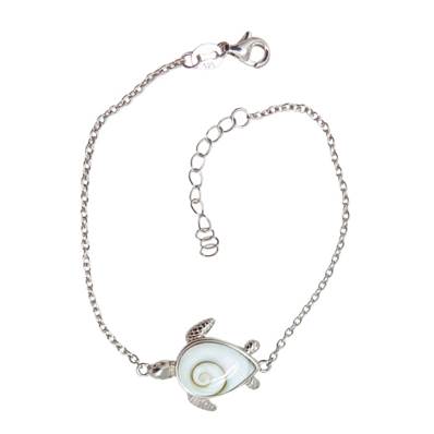 Bracelet Argent Tortue Goutte Œil De Sainte Lucie