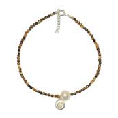 Bracelet il De Tigre Et Perle Deau Douce Avec il De Sainte Lucie