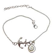 Bracelet Argent Ancre Marine Et il De Sainte Lucie