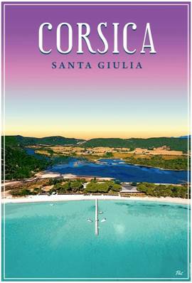Carte postale Corsica – Santa Giulia 12×17 cm