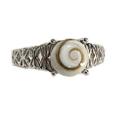 Bague Argent Rhodiée Œil De Sainte Lucie Ajourée