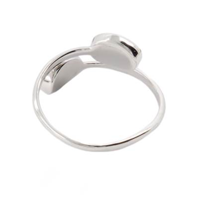 Bague Argent Rhodiée Double Œil De Sainte Lucie Ovale