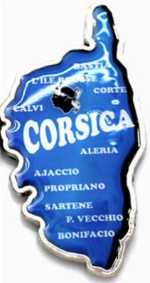 Magnet métal Corse bleu