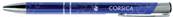 Stylo bille Corsica  bleu
