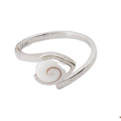 Bague Argent Rhodiée Ouverte Œil De Sainte Lucie Minimaliste