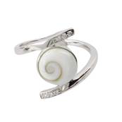 Bague Argent Rhodie Ouverte il De Sainte Lucie Pave