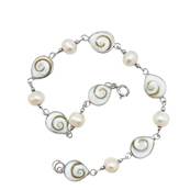 Bracelet Argent il De Sainte Lucie Et Perles Blanches