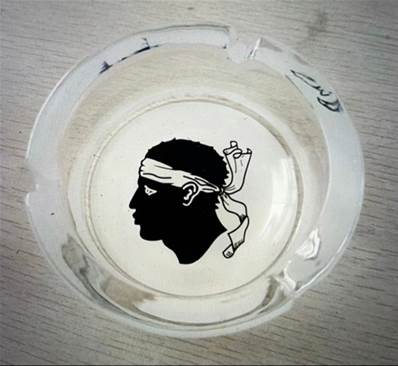 Cendrier en verre transparent Corsica
