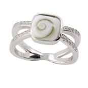 Bague Argent Rhodie Croise il De Sainte Lucie Carr