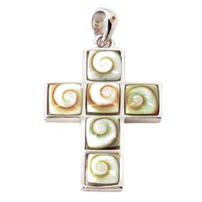 Pendentif Croix Œil De Sainte Lucie Argent 925