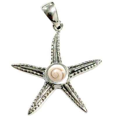 Pendentif Étoile De Mer Œil De Sainte Lucie Argent 925