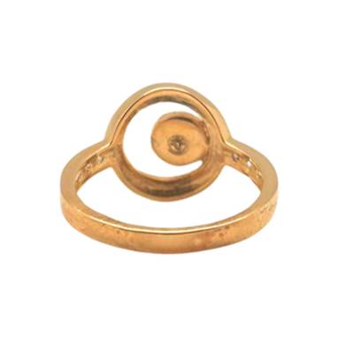 Bague Plaqué Or 750/°°° Oeil de Méditerranée – Cercle central strass