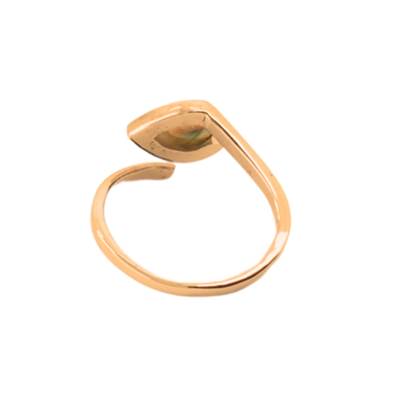 Bague Plaqué Or 750/°°° OSL Mediterranee forme goutte