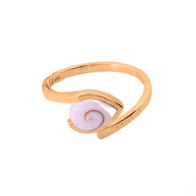 Bague Plaqué Or 750/°°° OSL Mediterranee forme goutte