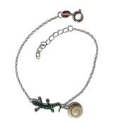 Bracelet Argent Salamandre Et il De Sainte Lucie