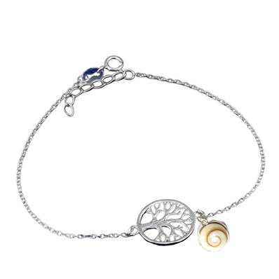 Bracelet Argent Arbre De Vie Et Œil De Sainte Lucie