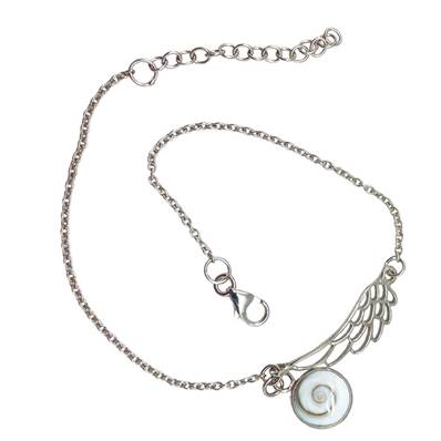 Bracelet Argent Aile Et Œil De Sainte Lucie