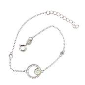 Bracelet Argent Cercle Cristal Et il De Sainte Lucie