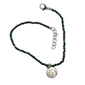 Bracelet Vert Fonc Et Breloque il De Sainte Lucie