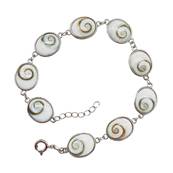 Bracelet Argent il De Sainte Lucie Ovale 9 Coquillages