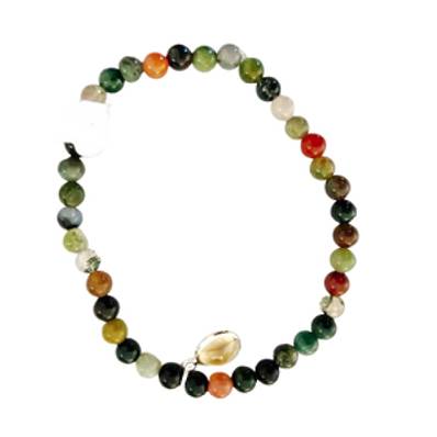 Bracelet Élastique Fancy Jade Et Œil De Sainte Lucie